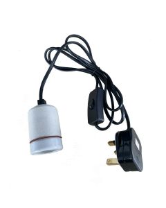 Ceramic E27 Reptile Lamp Bulb Holder/Fitting with Switch