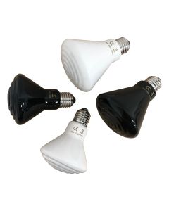 50-250w Reptile Ceramic Heat Emitter Bulb Cone Heater Vivarium Black Or White