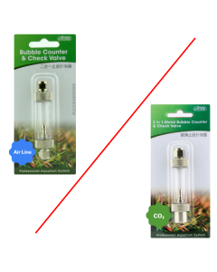 2 in 1 Metal Bubble Counter & Check Valve