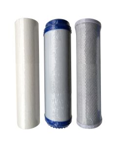 HMA 10" Filter Cartridge Set for Heavy Metal Reduction including KDF/GAC Filter