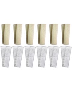 12 x Fluval U4 Compatible Plain Foam and 12 x Compatible PolyMax Filter Cartridges
