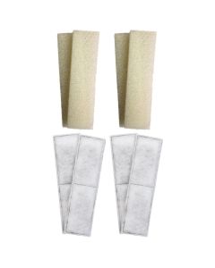 4 x Fluval U4 Compatible Plain Foam and 4 x Compatible PolyMax Filter Cartridges