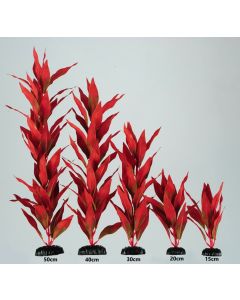 Silk Plant Aquarium Ornament in Various Sizes (Red)
