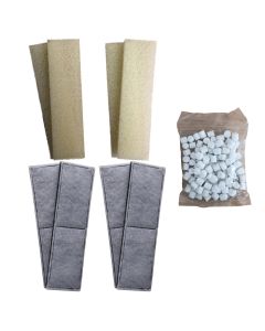 4 x Compatible Foam and 4 x Polycarbon Carbon Filter Cartridges and 170g Biomax for Fluval U4