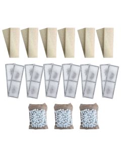 12 x Compatible Foam and 12 x Polymax Filter Cartridges and 3 x 170g Biomax for Fluval U3