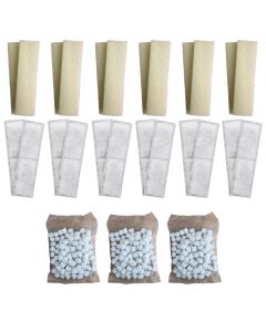 12 x Compatible Foam and 12 x Polymax Filter Cartridges and 3 x 170g Biomax for Fluval U4