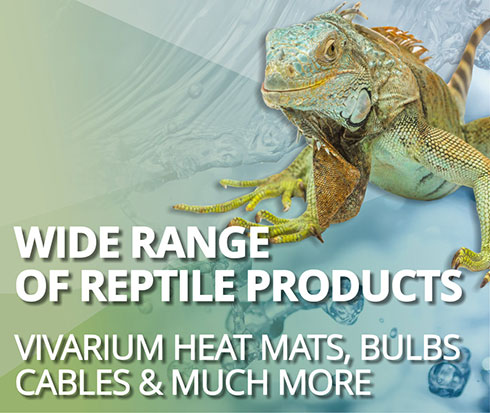 Wide Range Of Reptile Products Wide Range Of Reptile Products - Vivarium Heat Mats, Bulbs, Cables & Much More